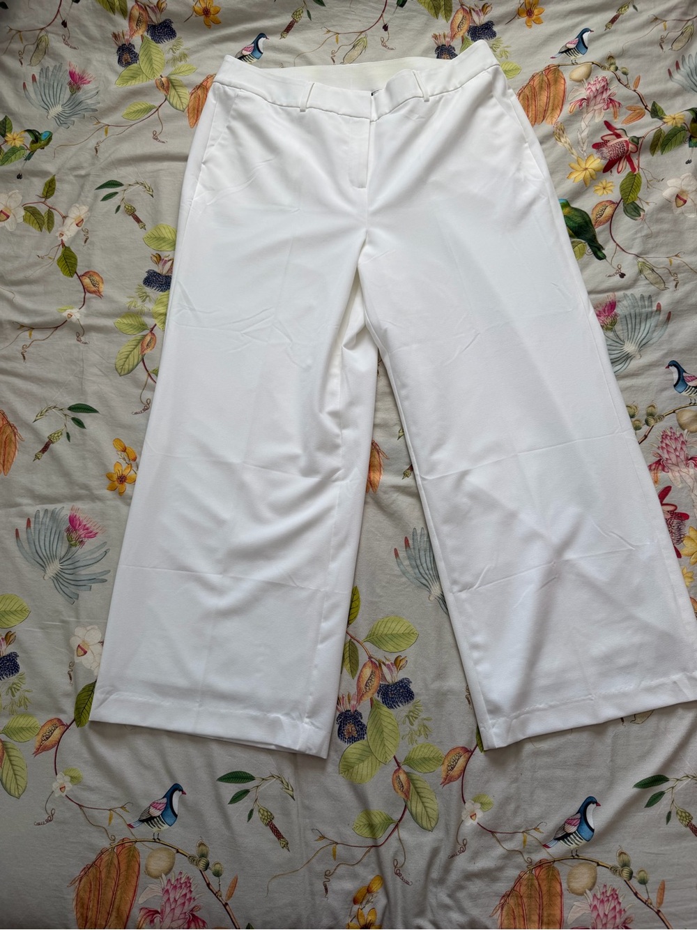 Lane Bryant White Wide Leg Trousers Size 18 NWOT Tailored Dress Pants
